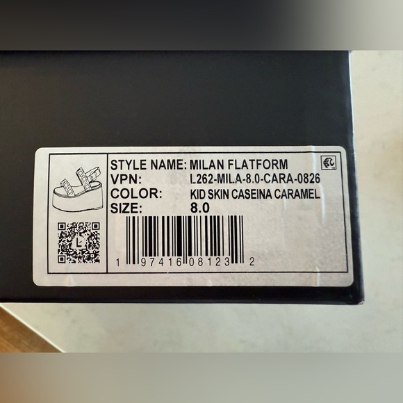 Larroude Women’s Milan Flatform Sandal In Caramel Leather Size 8 - Picture 13 of 16